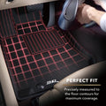 3D ELEGANT FLOOR MAT 2 ROW SET BLCK