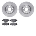 R1 Concepts E- Line Series Brake Rotor with Ceramic Brake Pads Fits Audi A3