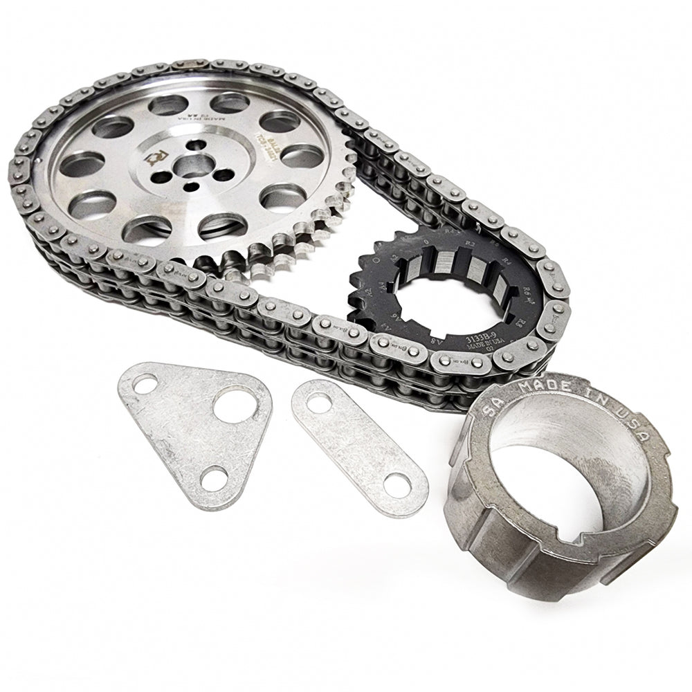 TIMING CHAIN SET PQX DBL ROLLER GM LS1 6.0L 5.7L 5.3L 4.8L W/ THRUST BEA