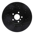 R1 15-19 Mini Cooper Clubman Front Left Drilled & Slotted Silver Brake Rotor
