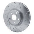 DFC 09-11 Lexus GS460 Left Front Drilled & Slotted Silver Brake Rotor