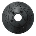 R1 95-97 Ford Ranger (USA/Canada) Front Left Drilled & Slotted Black Brake Rotor