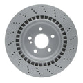 R1 07-14 Mercedes-Benz CL550 Rear Drilled Black Brake Rotor