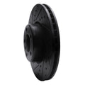 R1 12-21 BMW 228I Front Left Drilled & Slotted Black Brake Rotor