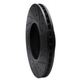 R1 12-21 BMW 228I Front Left Drilled & Slotted Black Brake Rotor