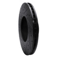 R1 12-21 BMW 440I Gran Coupe Front Right Drilled & Slotted Black Brake Rotor