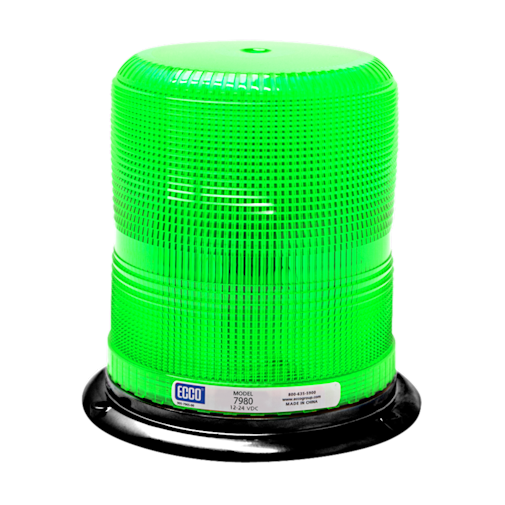 LED BEACON: PULSE II ALUMINUM BASE EPOXY FILLED MEDIUM PROFILE 1224VDC 11 FLASH PATTERNS GREE