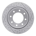 R1 99-25 Chevrolet Silverado 1500 Hd Classic Rear Right Drilled & Slotted Geoperformance Rotor