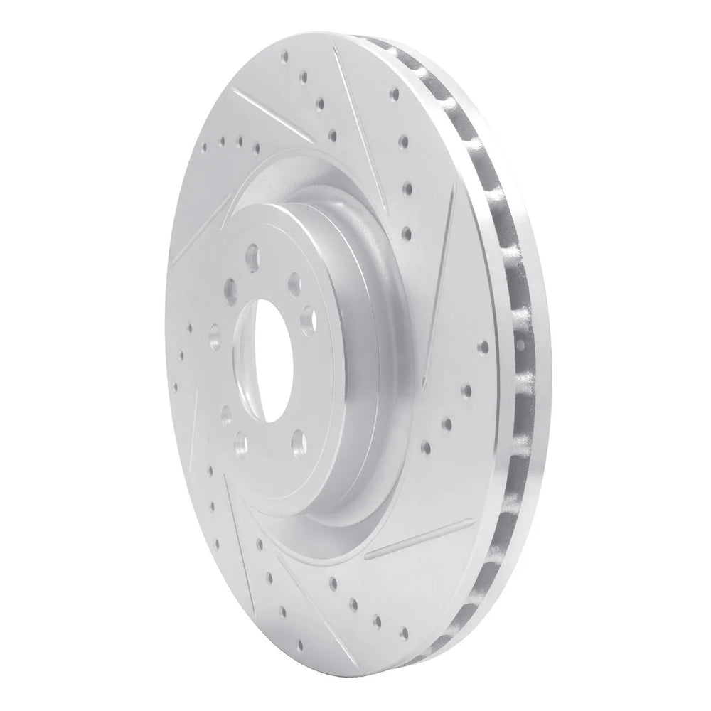R1 13-19 Mercedes-Benz GL350 Front Right Drilled Black Brake Rotor