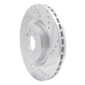R1 13-19 Mercedes-Benz GL350 Front Right Drilled Black Brake Rotor