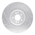 R1 13-19 Mercedes-Benz GL350 Front Right Drilled Black Brake Rotor