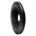 R1 08-14 Chrysler 200 Front Left Drilled & Slotted Black Brake Rotor