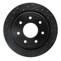 R1 12-14 Ford F-150 4WD Rear Left Drilled & Slotted Silver Brake Rotor