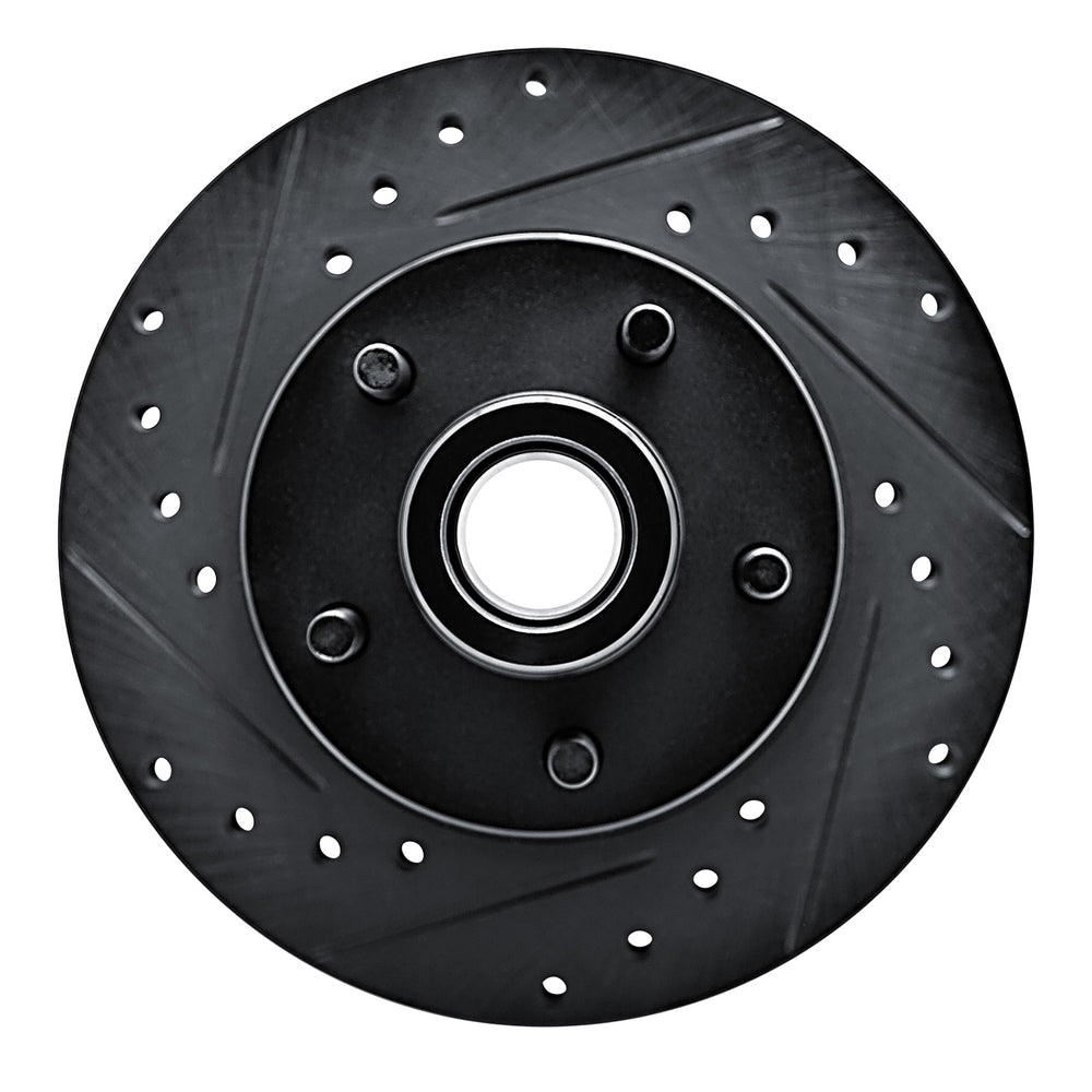 R1 79-83 American Motors PaceR Front Left Drilled & Slotted Black Brake Rotor