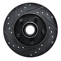 R1 79-83 American Motors PaceR Front Left Drilled & Slotted Black Brake Rotor