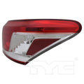 RH TAILLAMP ASSY OUTER ON BODY; LENS/HOUSING LEXUS ES350 20102012