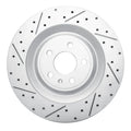 R1 15-18 Porsche Macan Rear Left Drilled & Slotted Geoperformance Rotor