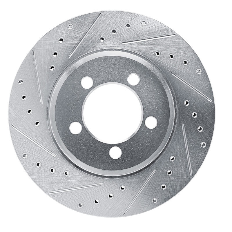 R1 65-66 Ford Country Squire Front Left Drilled & Slotted Black Brake Rotor