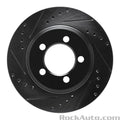 R1 65-66 Ford Country Squire Front Left Drilled & Slotted Black Brake Rotor