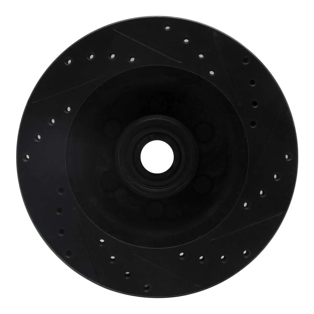 R1 91-96 Dodge Dakota RWD Front Right Drilled Black Brake Rotor