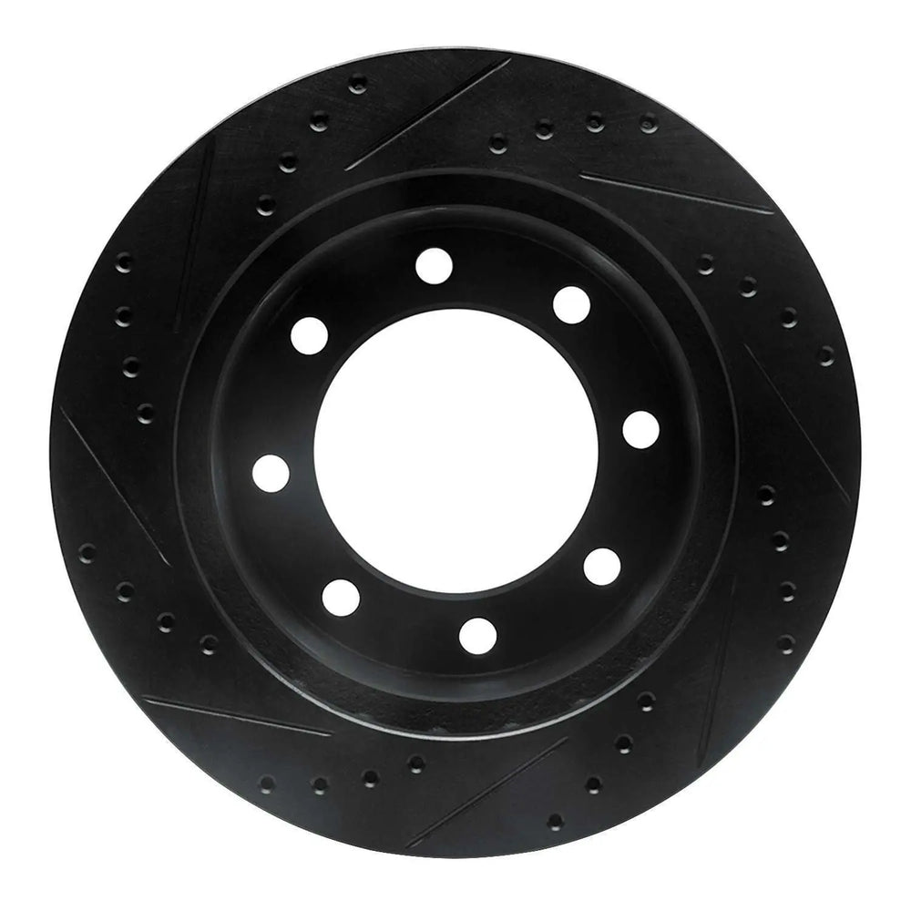 R1 92-99 Ford F-250 4WD (Super Duty) Front Right Slotted Black Brake Rotor