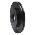 R1 04-08 Ford F-150 4WD Front Right Drilled & Slotted Black Brake Rotor