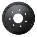 R1 97-04 Ford F-150 4WD Rear Right Drilled & Slotted Black Brake Rotor
