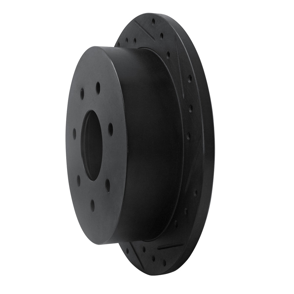 R1 97-04 Ford F-150 4WD Rear Right Drilled & Slotted Black Brake Rotor