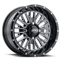 ITP Momentum 14x7 / 4x137 BP / 30mm Offset Black w/ Milled Accents Wheel