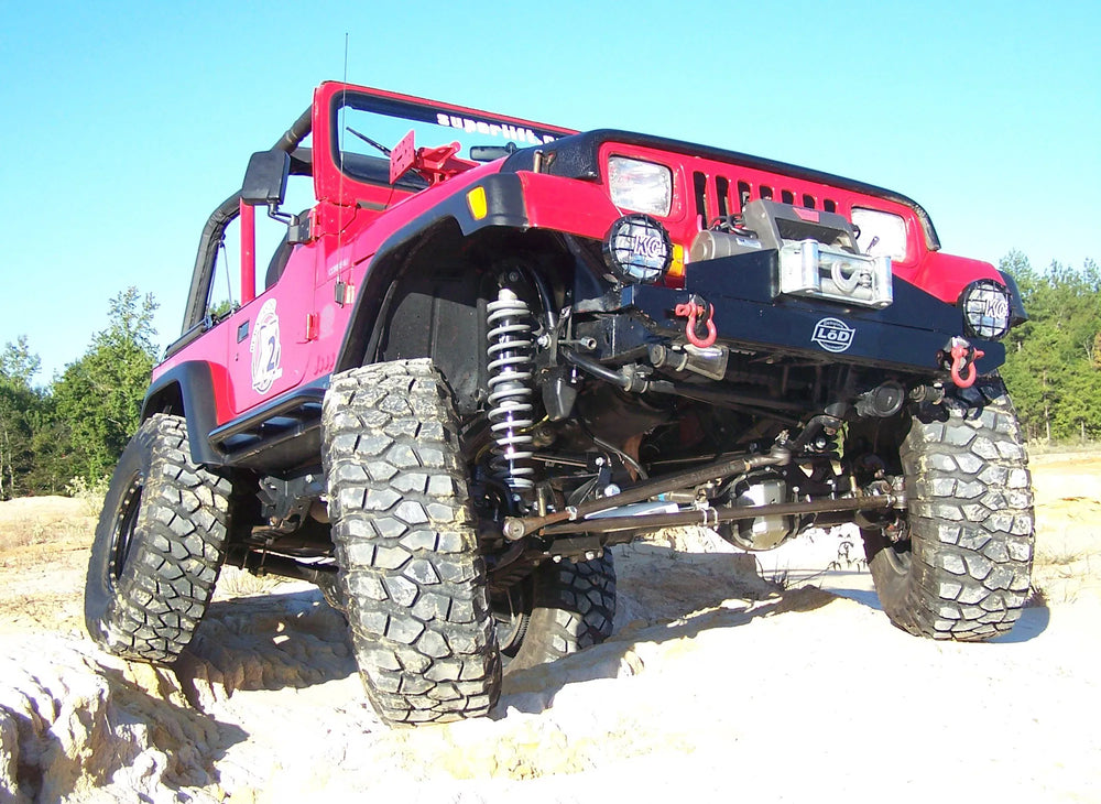 ~(32 lbs. 50X8X8)~ Tube Front Bumper 44 in Bare Steel 1987-1995 Jeep YJ Wrangler
