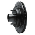 R1 2016-2026 Lexus NX350 Front Right Drilled & Slotted Black Brake Rotor