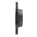 R1 05-08 BMW 760I Rear Right Drilled & Slotted Black Brake Rotor