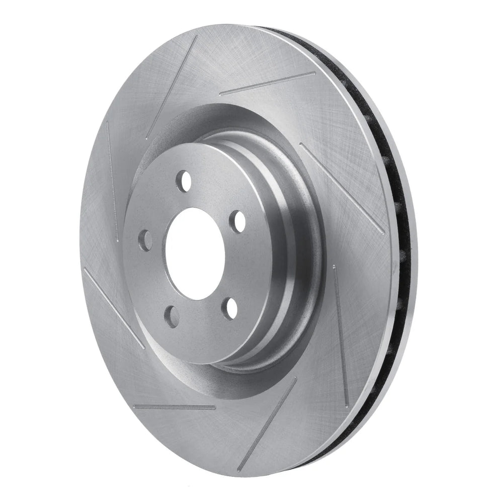 R1 05-21 Chrysler 300 Front Right Drilled Black Brake Rotor
