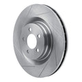 R1 05-21 Chrysler 300 Front Right Drilled Black Brake Rotor