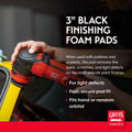 Griots Garage 3in Black Finishing Pads (Set of 3)