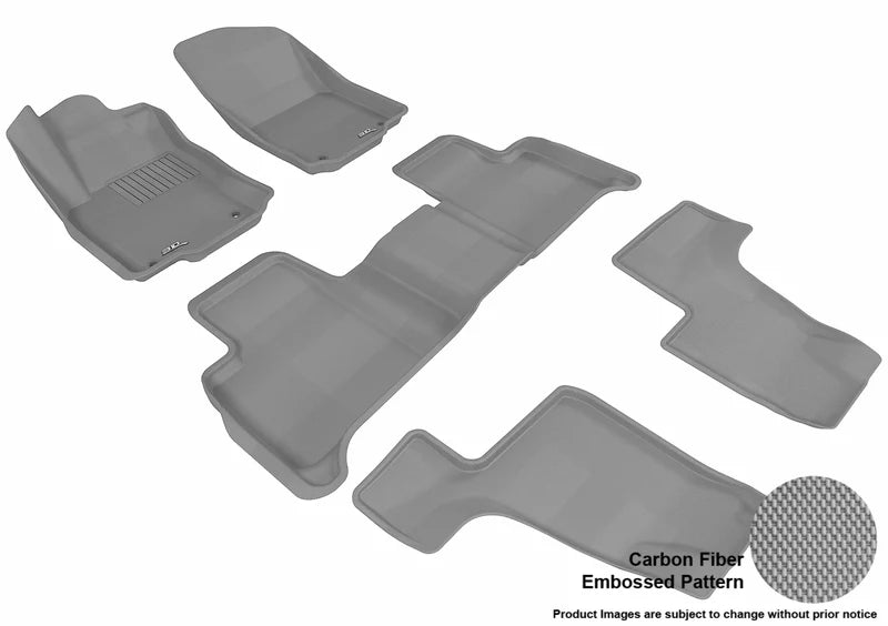 3D KAGU FLOOR MAT 3 ROW SET GRAY
