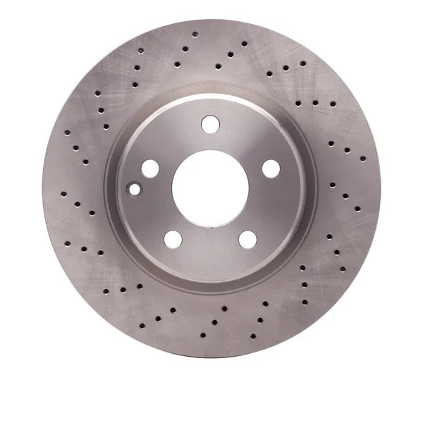 R1 02-06 Mercedes-Benz CL500 Front Drilled Black Brake Rotor