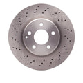 R1 02-06 Mercedes-Benz CL500 Front Drilled Black Brake Rotor