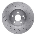 R1 02-06 Mercedes-Benz CL500 Front Drilled Black Brake Rotor