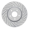 R1 03-06 Mitsubishi Lancer Front Right Drilled & Slotted Geoperformance Rotor