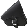 Willie & Max HD Sportsters, Custom Hard Tails Leather Swingarm Bag w/Chrome Buckle - Black
