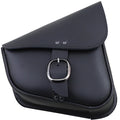 Willie & Max HD Sportsters, Custom Hard Tails Leather Swingarm Bag w/Chrome Buckle - Black