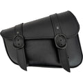 Willie & Max HD Sportsters, Custom Hard Tails Leather Swingarm Bag w/Chrome Buckle - Black