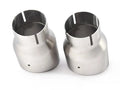 Double-Walled 3.5 Inch Slash-Cut Tips (Brushed Silver) Set of 2 Fits Universally on Various APR Exhaust Systems APR