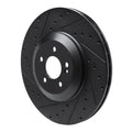 R1 17-23 Mercedes-Benz E43 AMG Rear Left Drilled & Slotted Black Brake Rotor