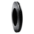 R1 08-17 Cadillac CTS Front Right Drilled & Slotted Black Brake Rotor