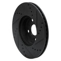 R1 09-19 Dodge H100 (Mexico) Front Left Drilled & Slotted Black Brake Rotor