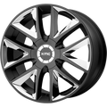TAKEDOWN 24x9.5 6x135.00/6x139.70 SATIN BLACK W/ CHROME INSERTS (30 mm)