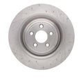 R1 08-09 Jaguar XKR Rear Left Slotted Black Brake Rotor