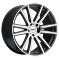 ~(42 lbs. 24X24X12)~ TSW GATSBY 22x10.0 5/112 ET44 CB66.56 GUNMETAL W/MIRROR CUT FACE